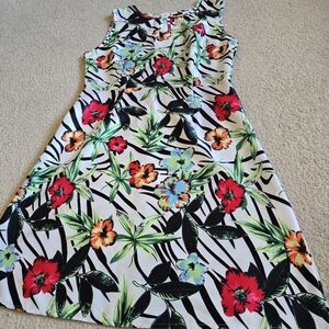 🌈 Jackie K Sleeveless Floralcore Dress Size 14 Large
